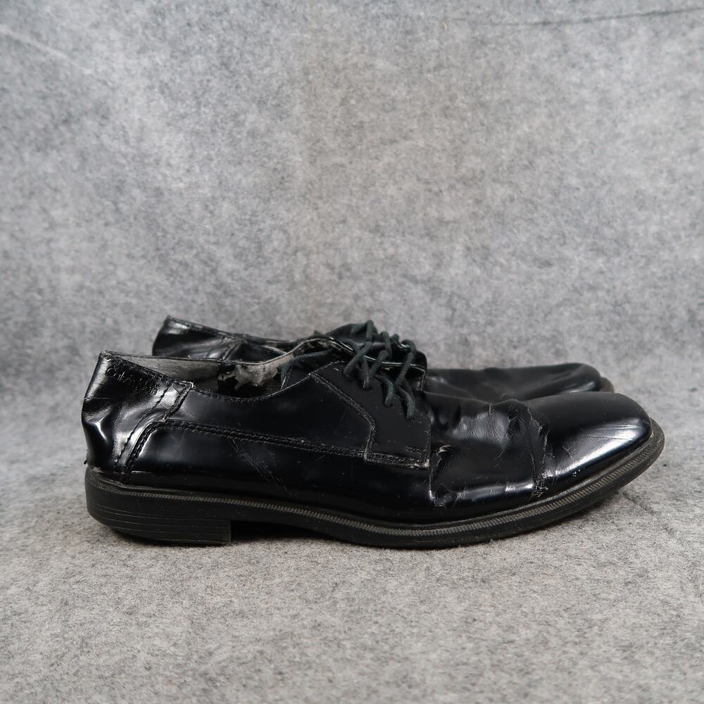 Calvin Klein Shoes Mens 7 Derby Oxfords Black Square Toe Faris Lace Up